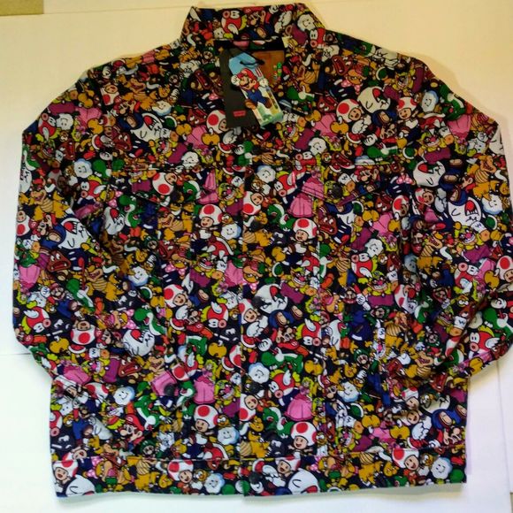 Levi x Super Mario Trucker Jacket Size XL Nintendo - Picture 11 of 11